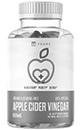 ACV gummies with the mother in a clear bottle, apple cider vinegar supplement for optimal health benefits.
